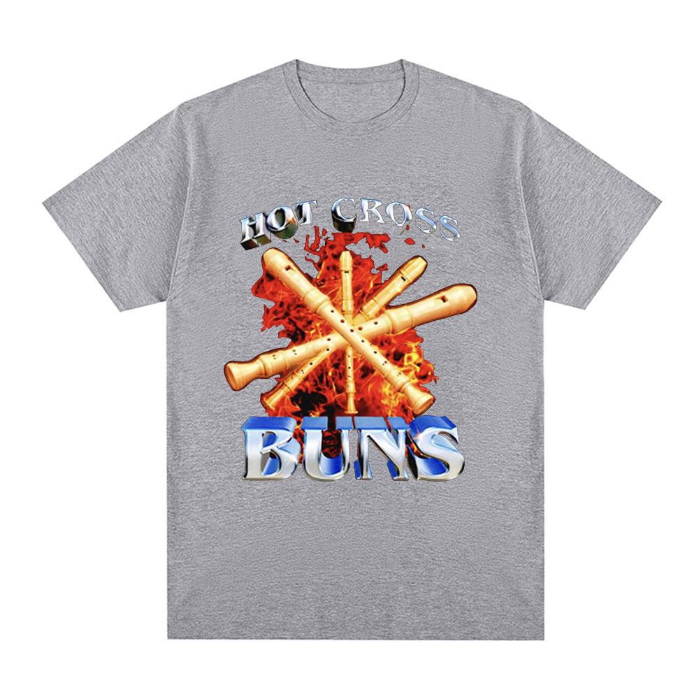 Hot Cross Buns Funny T Shirt Unisex Fashion Harajuku Short Sleeve Tshirts Casual Cotton Comfort Oversized T Shirts Streetwear Tops