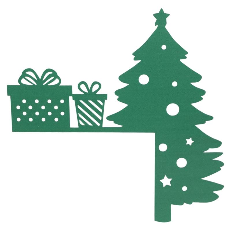 Festives Metal Door Frame Sign Door Corner Decoration for Christmas Celebration Home Decoration for Window and Wall