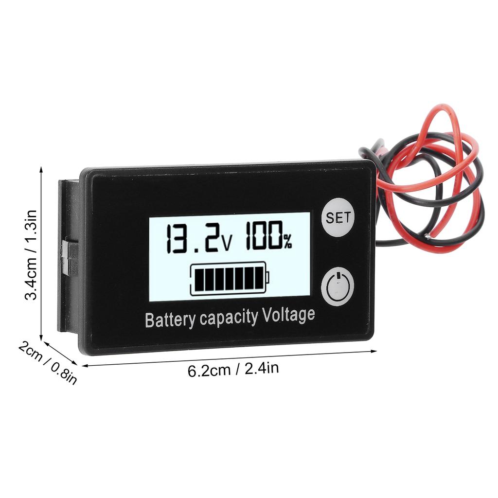 JX6133 LCD   Voltage Meter Waterproof Battery Capacity  Voltage Monitor  8100V