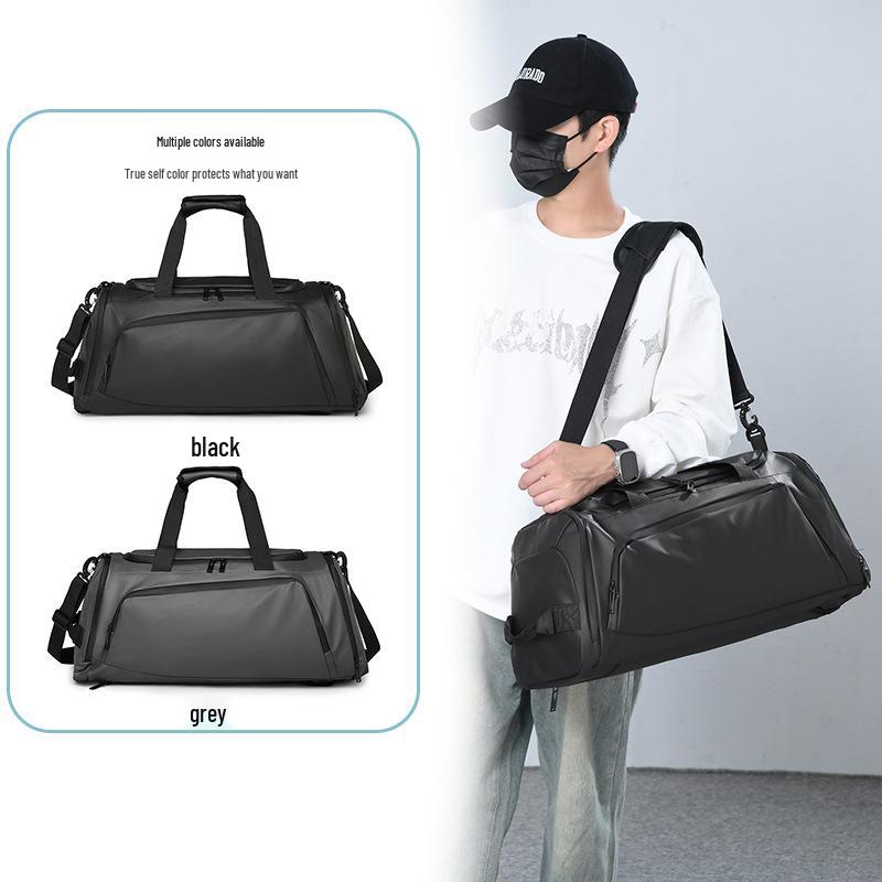 Stylish Men's Travel Bag - Large Capacity Gym Bag with Dry/Wet Separation & Shoe Compartment