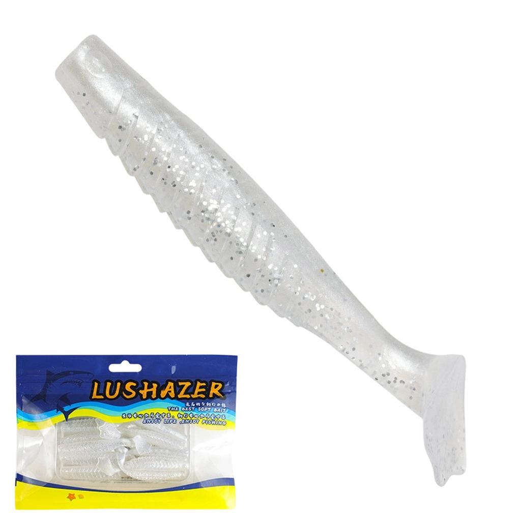 10 Pcs 6.5cm Foot T-tail Soft - Bicolor for Bass