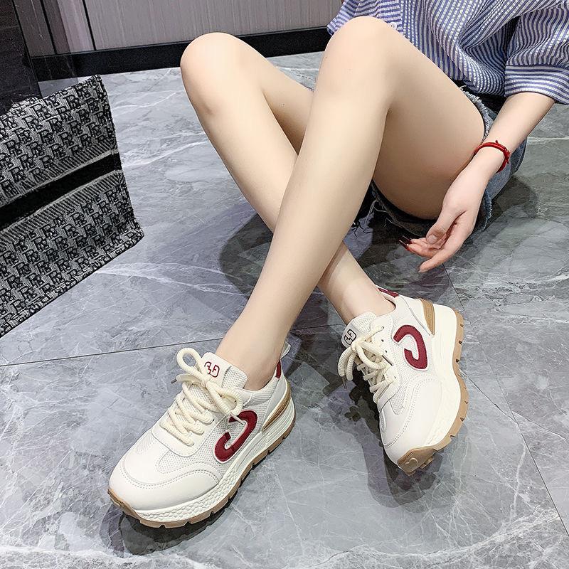 Forrest Gump Schuhe Damen Sommer Neu Dünn Atmungsaktiv Dicksohlige Mesh Sneaker Weichsohlige Erhöhende Dad Shoes