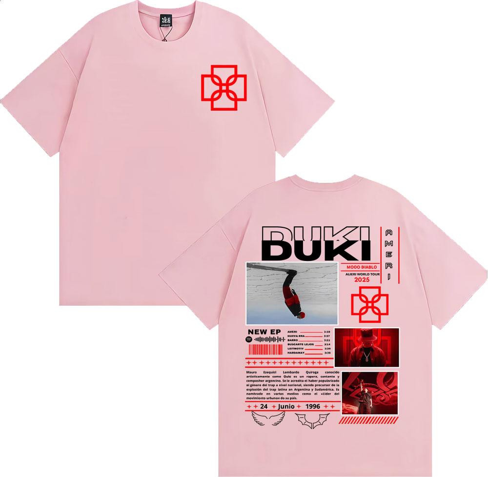 Rapper Duki Aleri World Tour 2025 Cover T Shirts Men's Clothing Harajuku Vintage T-shirt Casual O-Neck High Quality T Shirt Tops