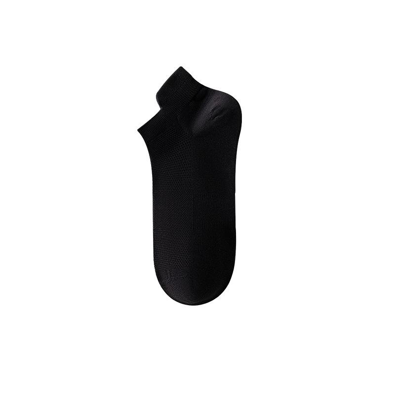 Men's Spring and Summer Thin Ear Lifting Sports Antibacterial Deodorant Sweat Absorber Cotton Mesh Boneless Socks
