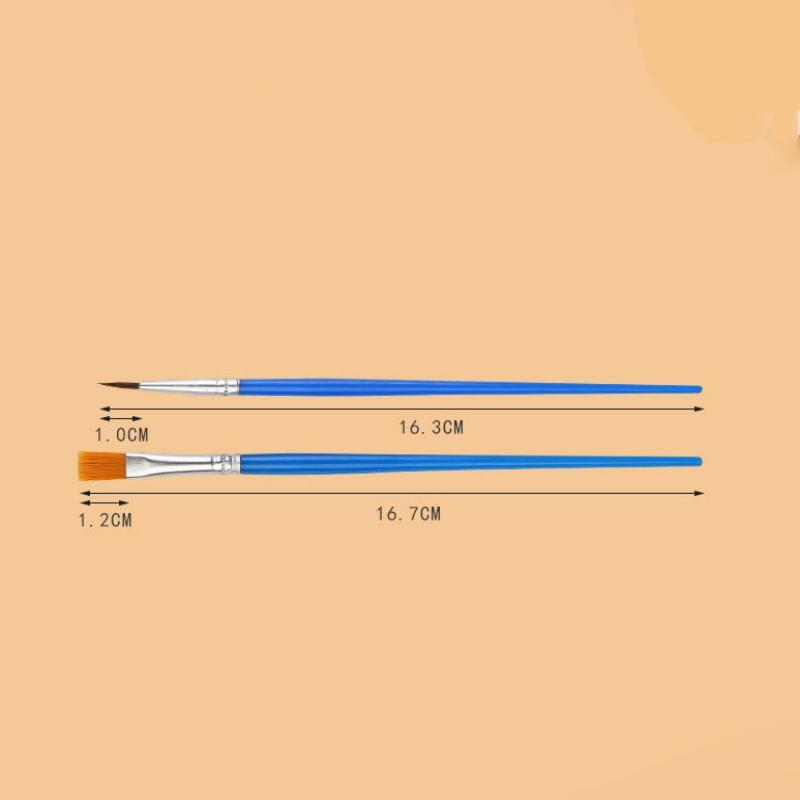 Boyama Fırçaları Seti Sanat Yuvarlak Düz Saç Naylon Saç Boya Fırçası Yağlı Akrilik Suluboya Çocuklar/Sanatçılar/Yeni Başlayanlar/Öğrenciler İçin