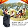 Chair Side Tray Drink Holder Portable Beach Chair Cup Holder Multipurpose Travel-friendly for Beach Garden Leisure