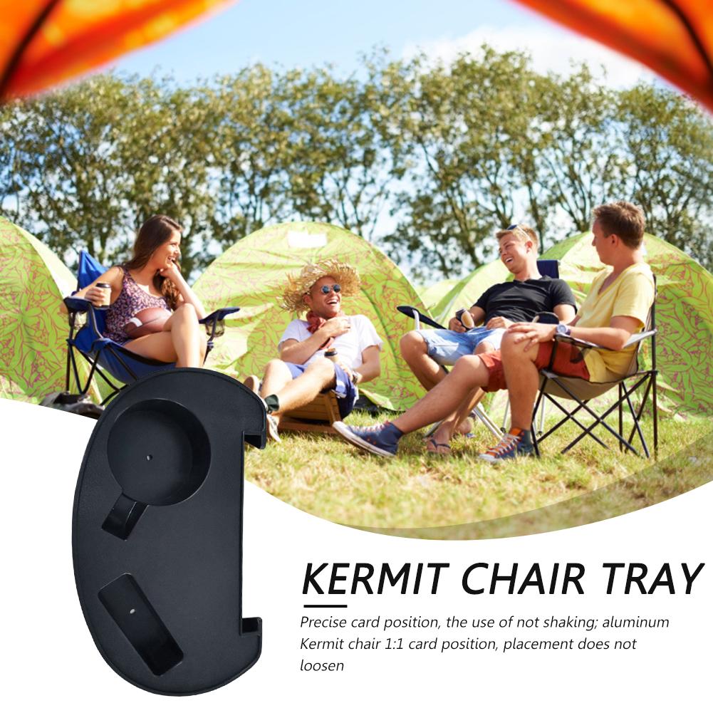 Chair Side Tray Drink Holder Portable Beach Chair Cup Holder Multipurpose Travel-friendly for Beach Garden Leisure