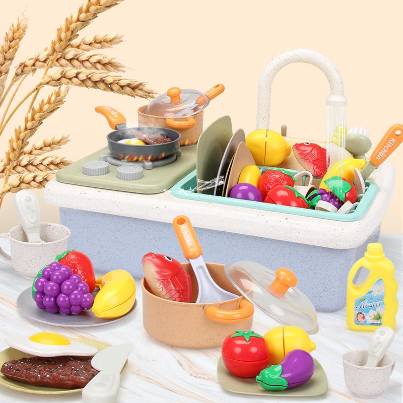 Children's Multifunctional Pretend Play Kitchen Set - Miniature Cooking Educational Toy for Girls