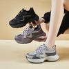 2025 spring and autumn new retro thick sole height increase small light casual sports shoes popular dad shoes women
