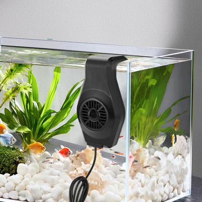 Aquarium Chiller Fish Tank Cooling Fan with Clamp Mini Chiller with 2 Adjustable Wind Settings for Saltwater Freshwater Shrimp Coral Tropical Sea Fish