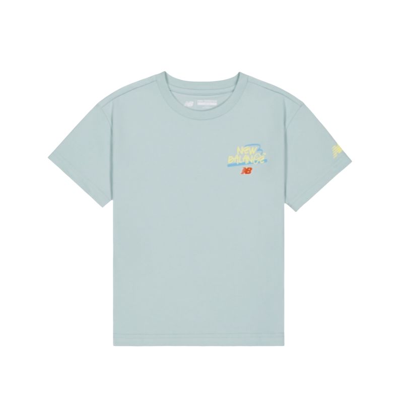 New Balance Kids T Shirts Crew Neck Moderate 7EG2E043-MNT 110