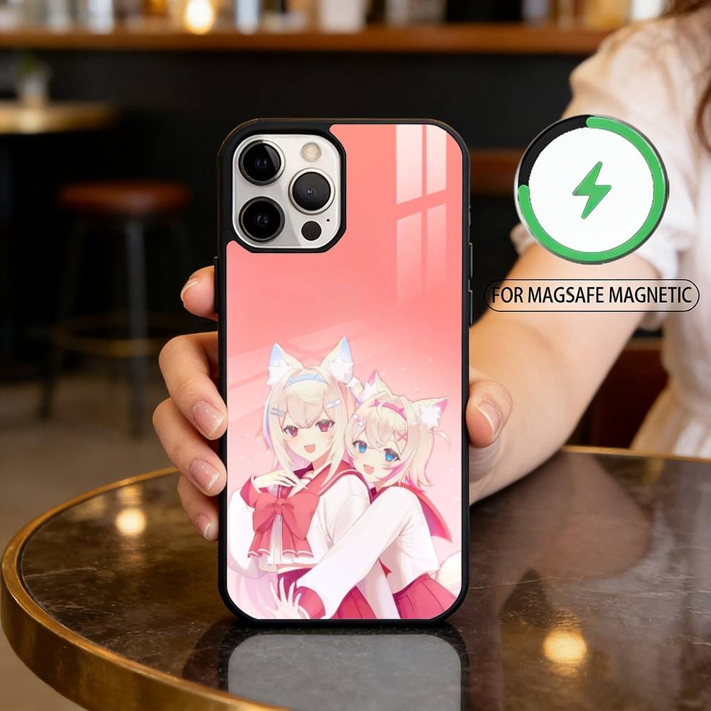 F-FuwaMoco-CO Phone Case For iPhone17,16,15,14,13,12,11 Plus,Pro Max Magnetic For Magsafe Wireless Charging