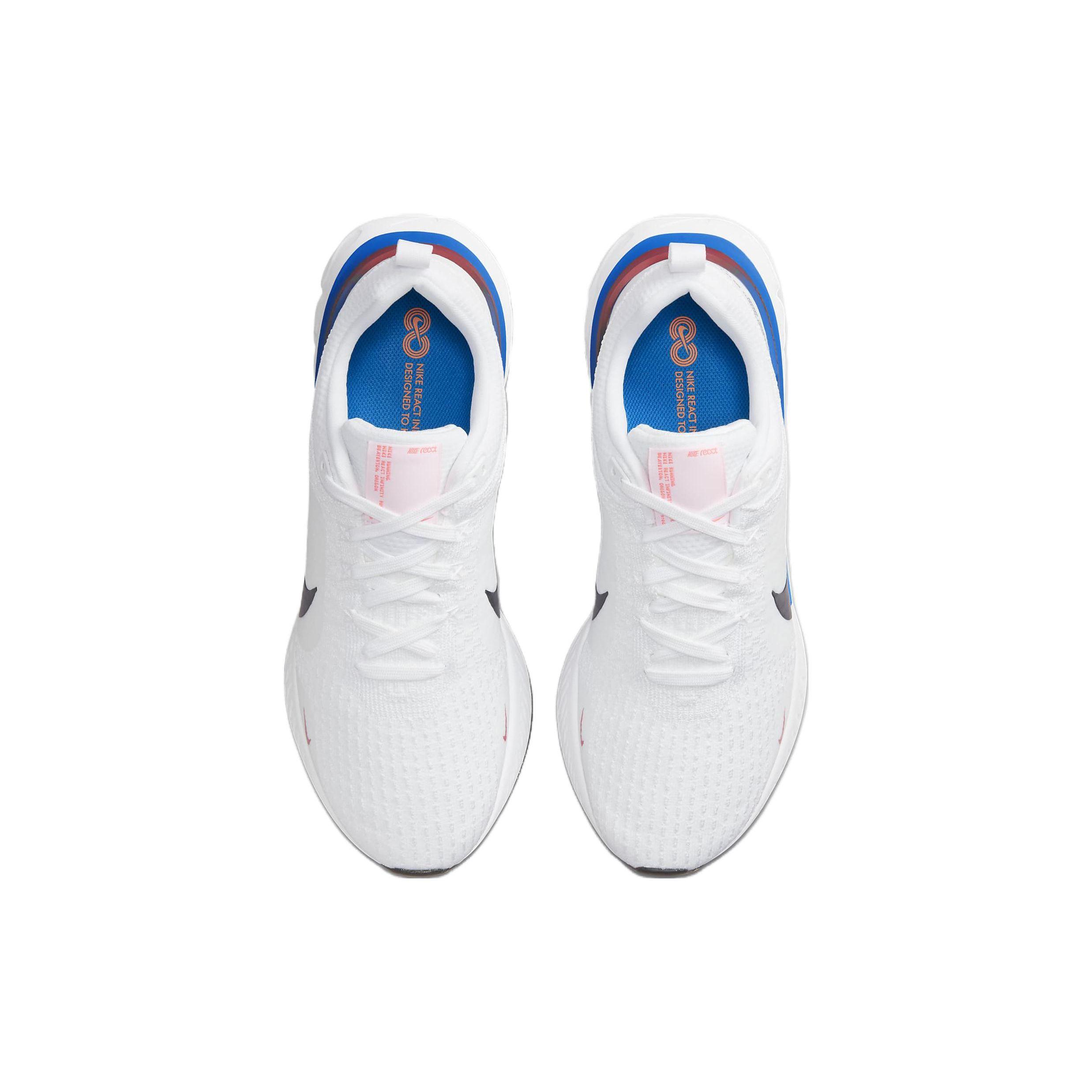 Nike React Infinity Run Flyknit 3 White Photo Blue Red Мужские кроссовки University-Red — фото 4
