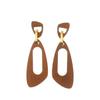 European & American Large Geometric Resin Hoop Earrings for Women: Irregular Design