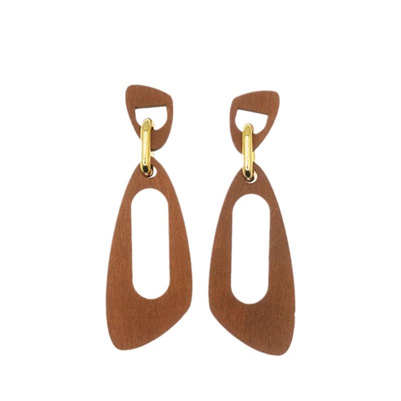 European & American Large Geometric Resin Hoop Earrings for Women: Irregular Design