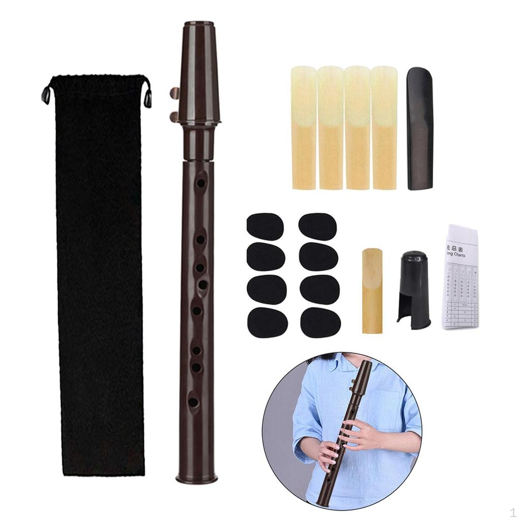 Kompaktes Saxophon-Holzblasinstrument mit Mundstück und Tragetasche für alle Spielstärken