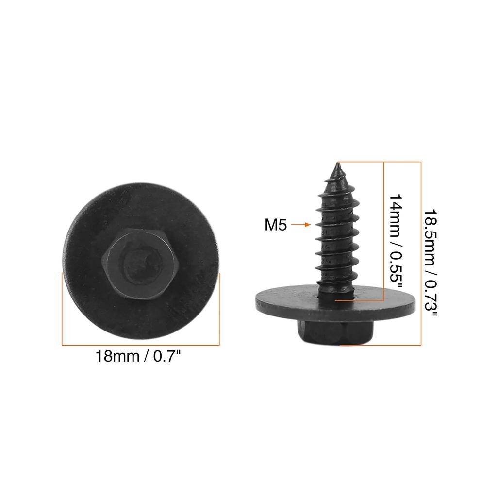 uxcell 10pcs Hex Screw for BMW E46 E60 E90 Bumper Engine Shield Splash Guard