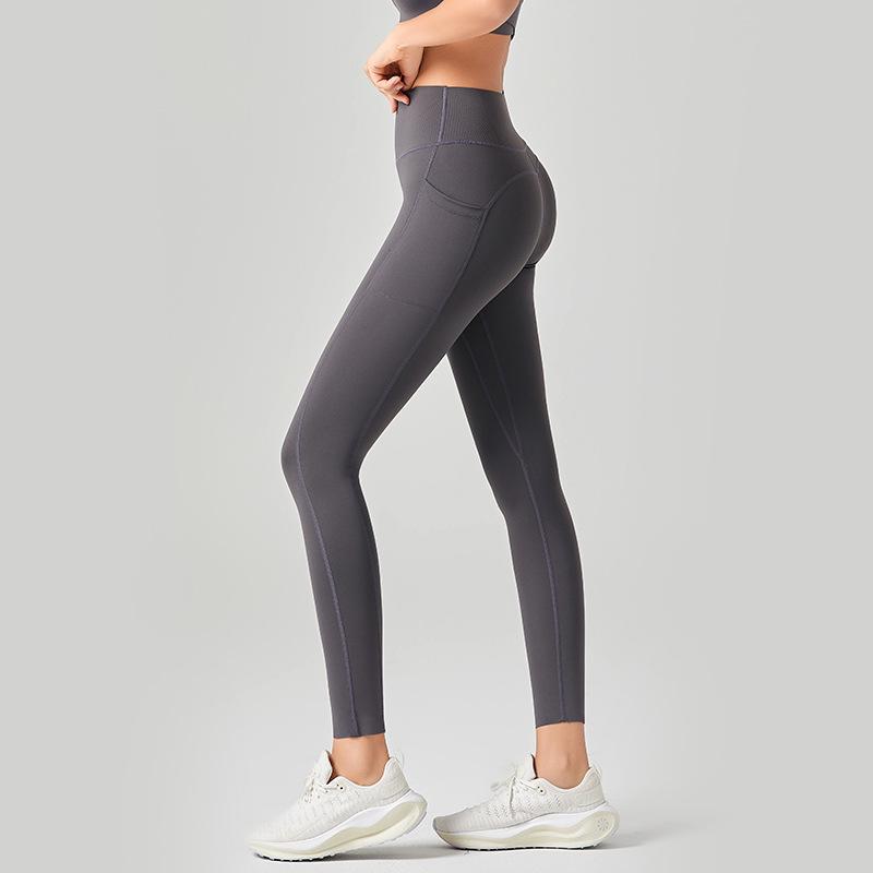 Women's High Waist Seamless Yoga Leggings - Nude Feel, Tummy Control, Hip Lift, Spring/Summer Fitness Pants