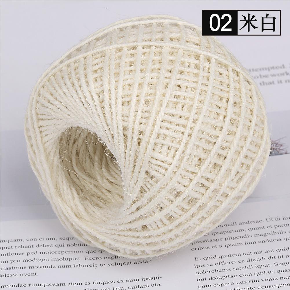 2Mm Three-Strand Hemp Rope, Hand-Packaged Diy Decorative Photo Frame Lanyard Woven Rope, Small Fragrant Green Colored Hemp Thread