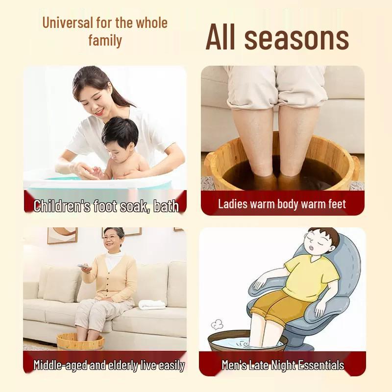 24-Flavor Ginger & Saffron Foot Soak with Sichuan Pepper and Mugwort - Herbal Health Bath Bag