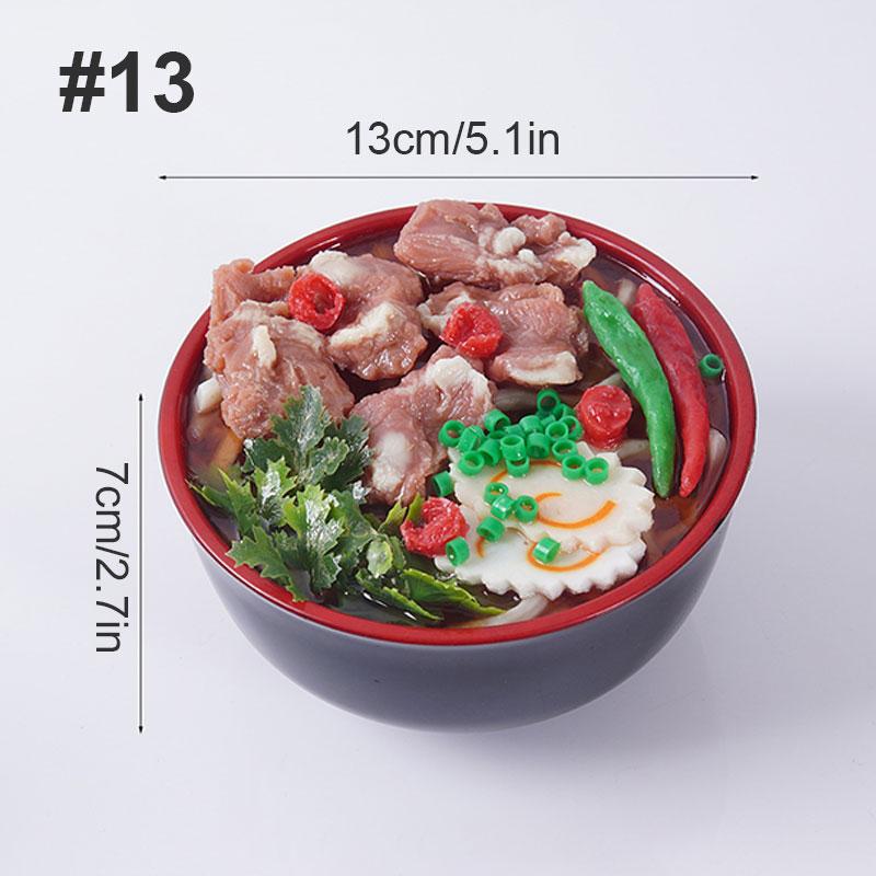Plastic Fake Ramen Piggy Bank Egg Beef Seafood Ramen Bowl  Simulated Food Model Funny Piggy Bank Restaurant Window Display