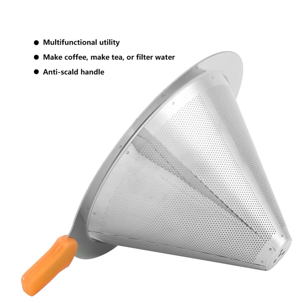 Fine Mesh Pour Over Coffee Filter Double Layer Coffee Drip Cone Drip Coffee Maker Home Use