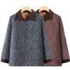 Middle-aged and elderly autumn women's jackets, new elderly clothing, spring and autumn plus fat extra large size thick shirt