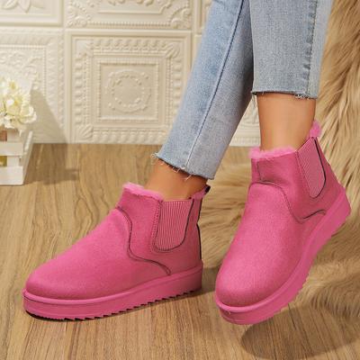 Fashion Snow Boots Women 2024 New Thick Velvet Large Size Winter Fashion Warm Short Boots Cotton Shoes Women's Cotton Shoes