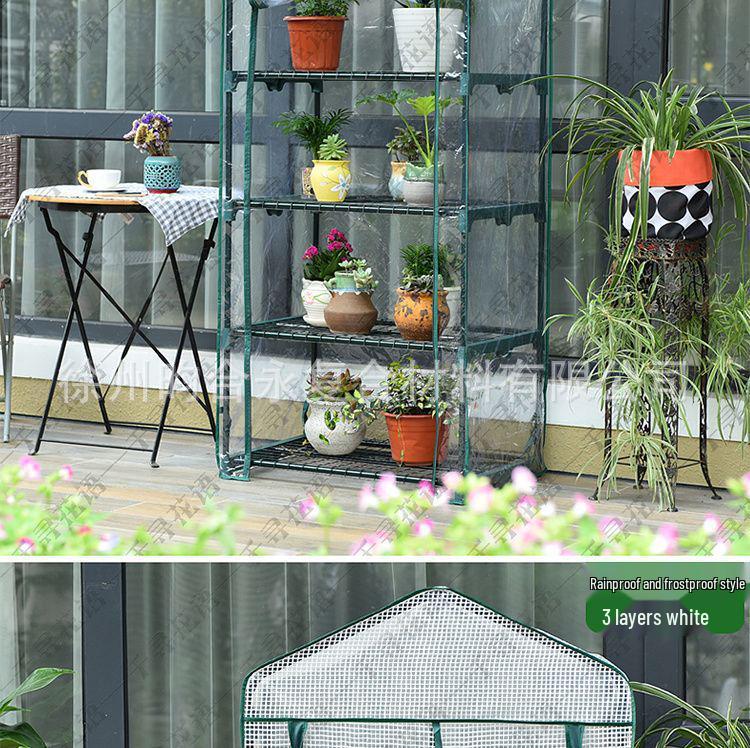 Complete Greenhouse Cover Set: Green Mesh & Transparent PVC Covers for Garden Accessories