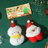 1Pair Cute Cartoon Christmas Plush Keychain Kawii Plush Christmas Tree Santa Claus Snowman Pendant Decoration Accessories