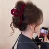 Premium Coffee-Colored Frosted Hairpin - Large All-Match Shark Clip for Elegant Hairstyles