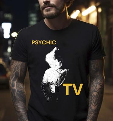 80s Psychic TV Band Collection Album S To 5XL Black T-shirt Unisex T-Shirt