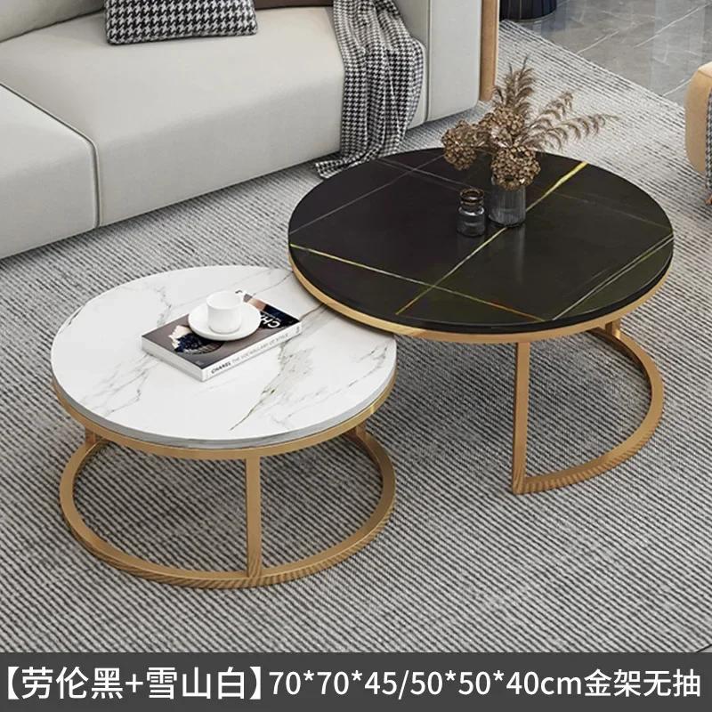 Nordic Living Room Furniture Sofa Coffee Table Dormitory Balcony Hotel Side Tables Simple Modern Small Apartment Round Tea Table