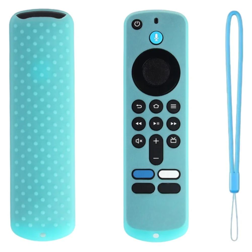 Silicone Protective Case with Lanyard Shockproof Soft Shell Remote Control Protector Cover for Amazon 2025 Fire TV Stick 4K/HD