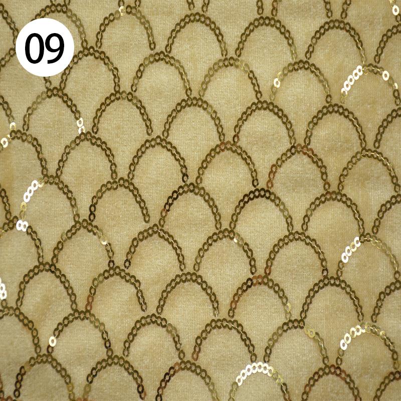 1 Yard Samt Paillettenstoff Weihnachten Schneeflocke Bestickter Stoff DIY Weihnachtsbekleidung Schuhe Hüte Chinesisches Neujahr Handarbeiten