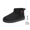 Snow boots large size winter new flat-bottomed short cotton shoes piled thickened warm snow boots women