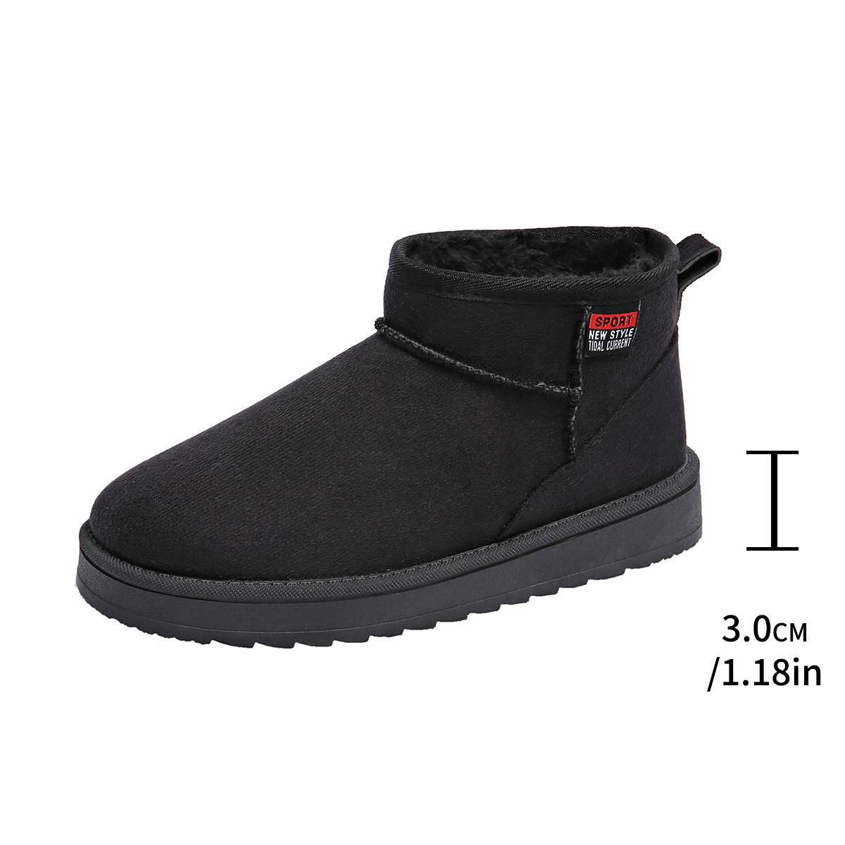 

Foreign trade large-size explosive snow boots for women 2025 winter new short tube, piled and thickened one-pedal thermal cotton shoes for women 44