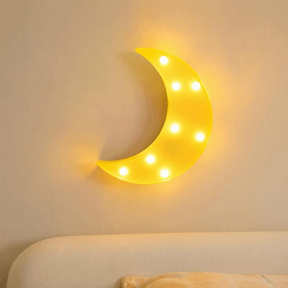 Crescent Moon Night Lamp Moon Shaped Ambient Lamp Decorative LED Night Light  Nursery Room