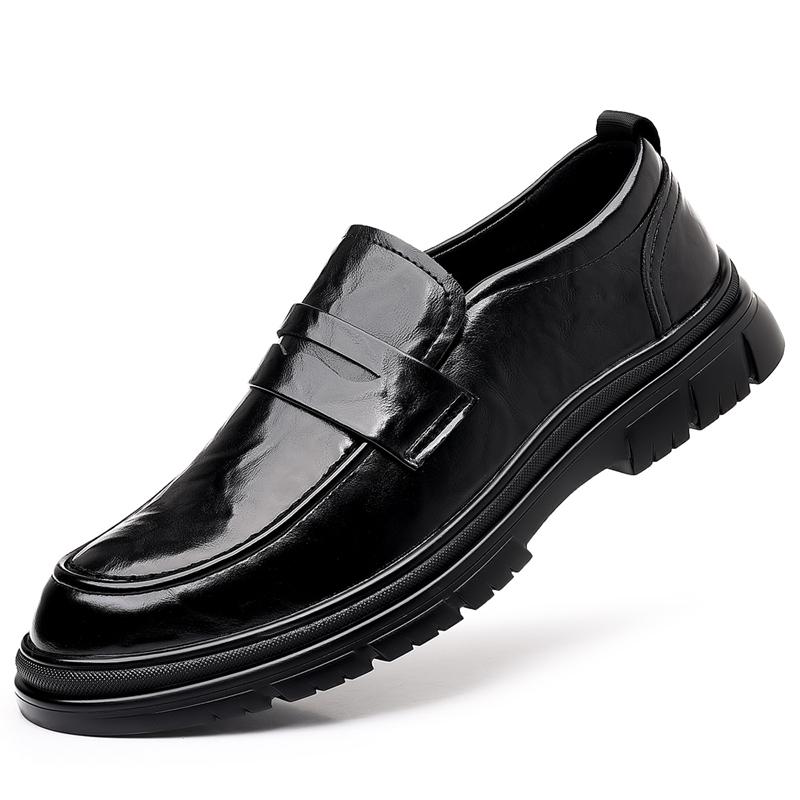 High Quality Cowhide Casual Shoes Handmade Loafers Men Footwear New British Style Dress Shoes Classic Leather Fashion Flats
