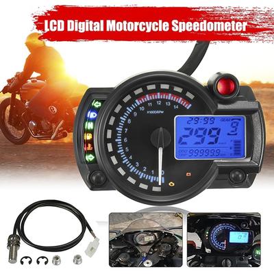 15000 obr./min Motocykl Uniwersalny Lcd Cyfrowy Prędkościomierz Obrotomierz Miernik Przebiegu