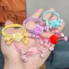 Colorful Flower Hair Ties for Girls: Non-Damaging, High Elasticity Ponytail Holders with Resin Beads