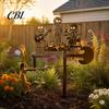 Skeleton Rock Trio Metal Wind Spinner Halloween Spinner, Handmade Kinetic Garden Sculpture Whimsical Outdoor Decor for Yard Lawn Decor, Unique Musical