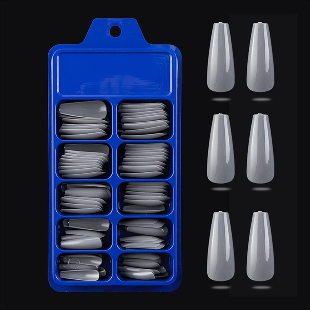 24/100Pcs Candy Color False Nail Tips Full Cover Matte Acrylic Ballerina Fake Nails Tip DIY Beauty Manicure Extension Tools
