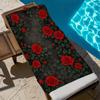 Vintage Red Rose Floral On Dark Background Beach Towel Lightweight Quick Dry Microfiber Towel For Beach Pool Bath Travel Daily