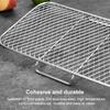 Air Fryer Rack Grilling Rack Stainless Steel 3 Layers Mesh Grill Basket Stackable Multifunctional Air Fryer Accessories