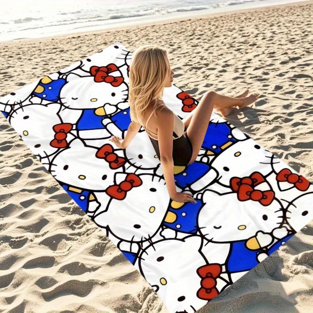 1pc for hello kitty Beach Towel,Fashionable Water-Absorbent Quick-Drying Single-Piece Large-Sized Beach Towel