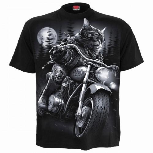 Spiral Direct Unisex Adult Nine Lives Back Print T-Shirt