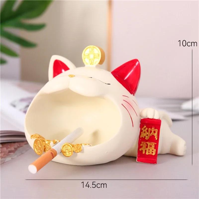 

Cute Tiger 2022 Lucky Cat Figurines Money Box Tray Snack Food Storage Holder Desk Ornaments Chinese New Year Home Decoration