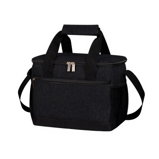 

Insulated Lunch Bag with Adjustable Strap Large Capacity Cooler Tote Water-Resistant Bento Lunch Bag for Outdoor Camping Picnic Travel чёрный