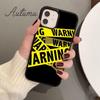 Funny Caution Tape Danger Phone Case for iPhone 11 12 13 14 Pro Max Mini XR XS SE 2020 6S 7 8 Plus Samsung Galaxy S21 S22 Cover